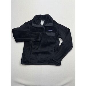 Patagonia Womens Re-Tool Snap-T Fleece Pullover Polartec Size XS Black‎ Soft